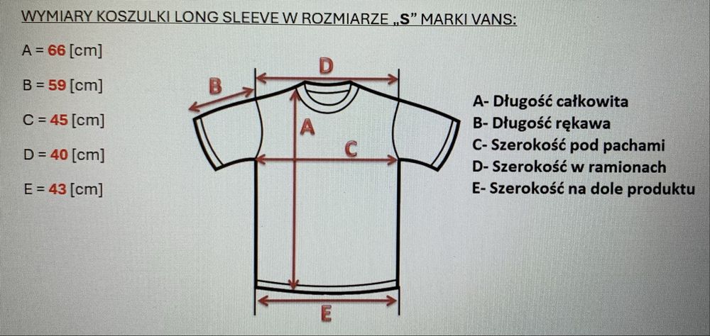 Koszulka longsleeve marki Vans