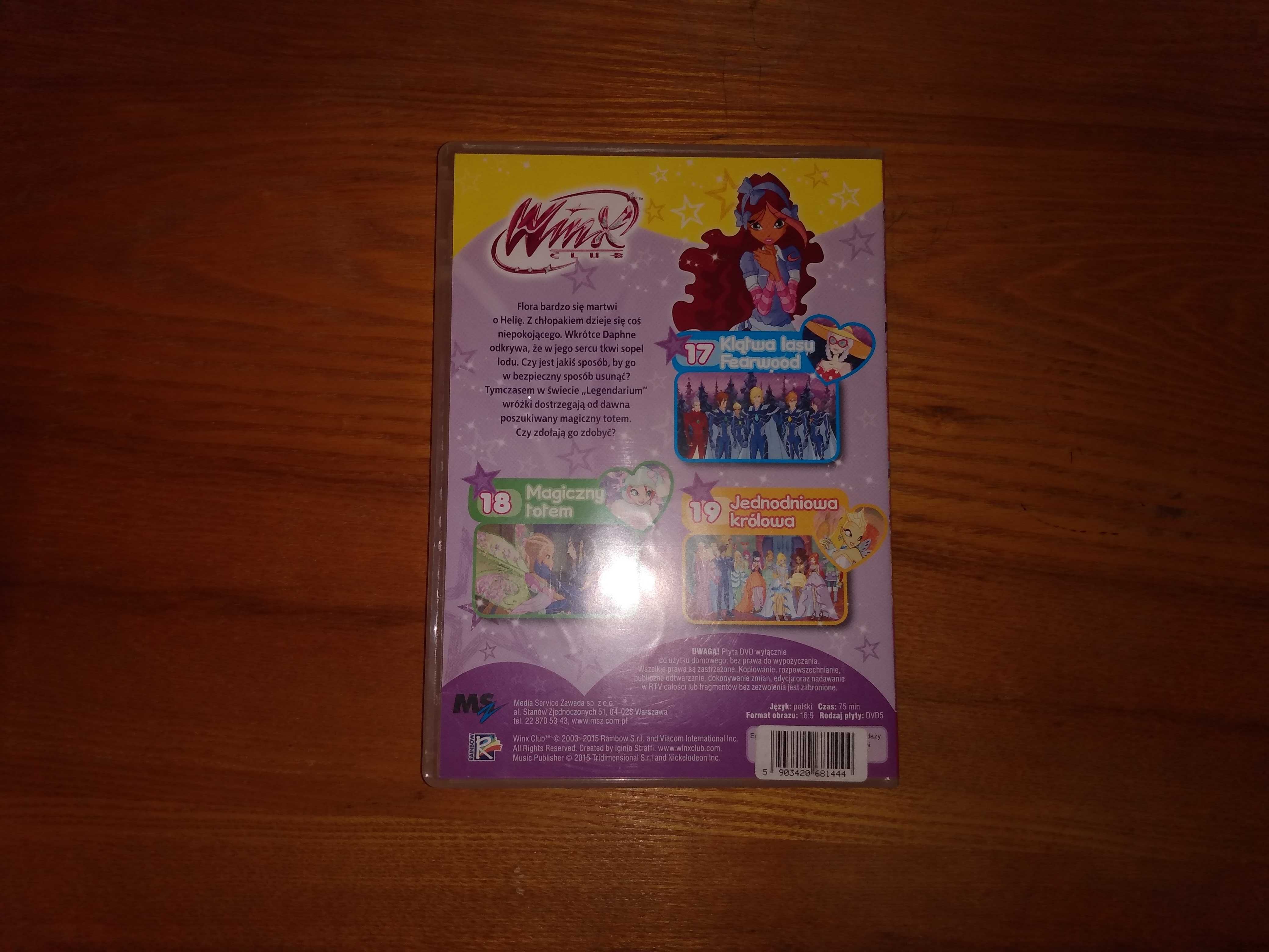 Sprzedam 3 płyty DVD Club Winx (wróżki) do obejrzenia