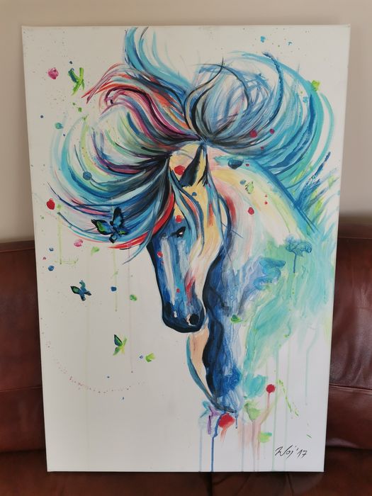 Duży obraz na płótnie koń 60x90cm