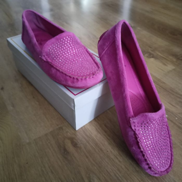 Różowe nowe mokasyny damskie rozm. 42