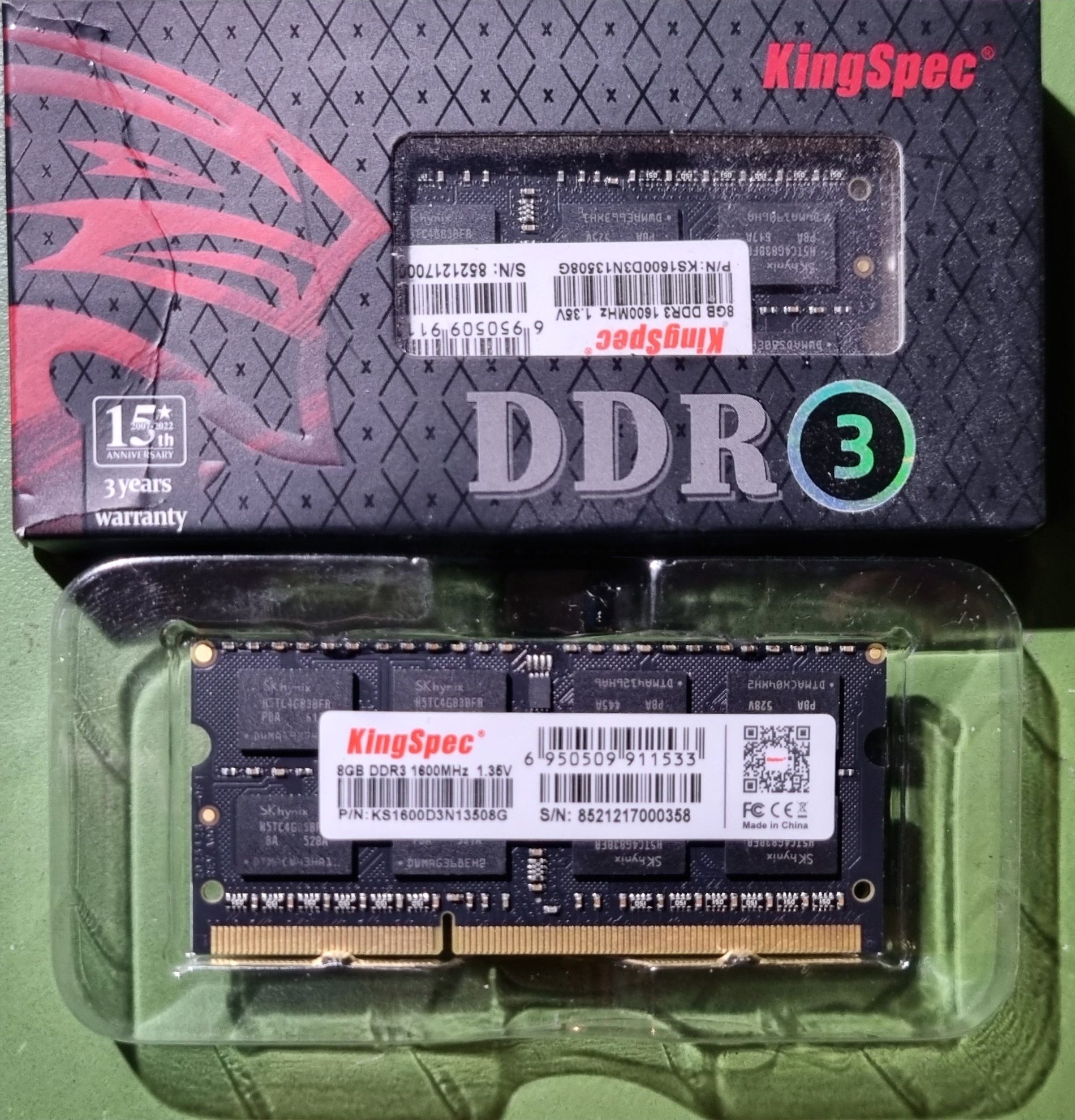 DDR3L 16GB 2x8 GB 12800S laptop Hynix KingSpec / Hynix
