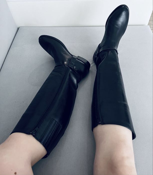 Ботинки сапоги ботфорты челси мюли броги zara attizzare кожа