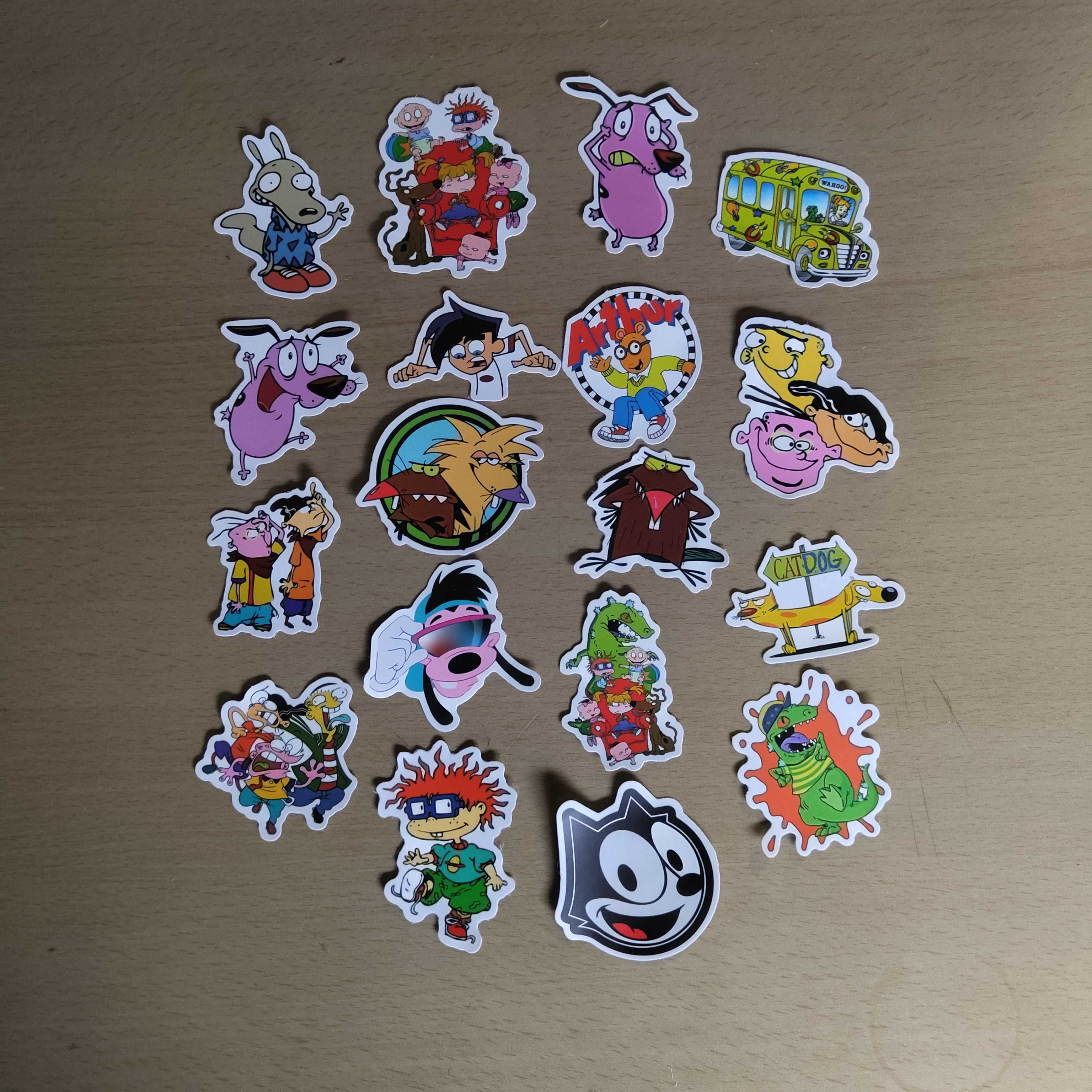 50 Autocolantes Stickers Bonecos Desenhos Animados