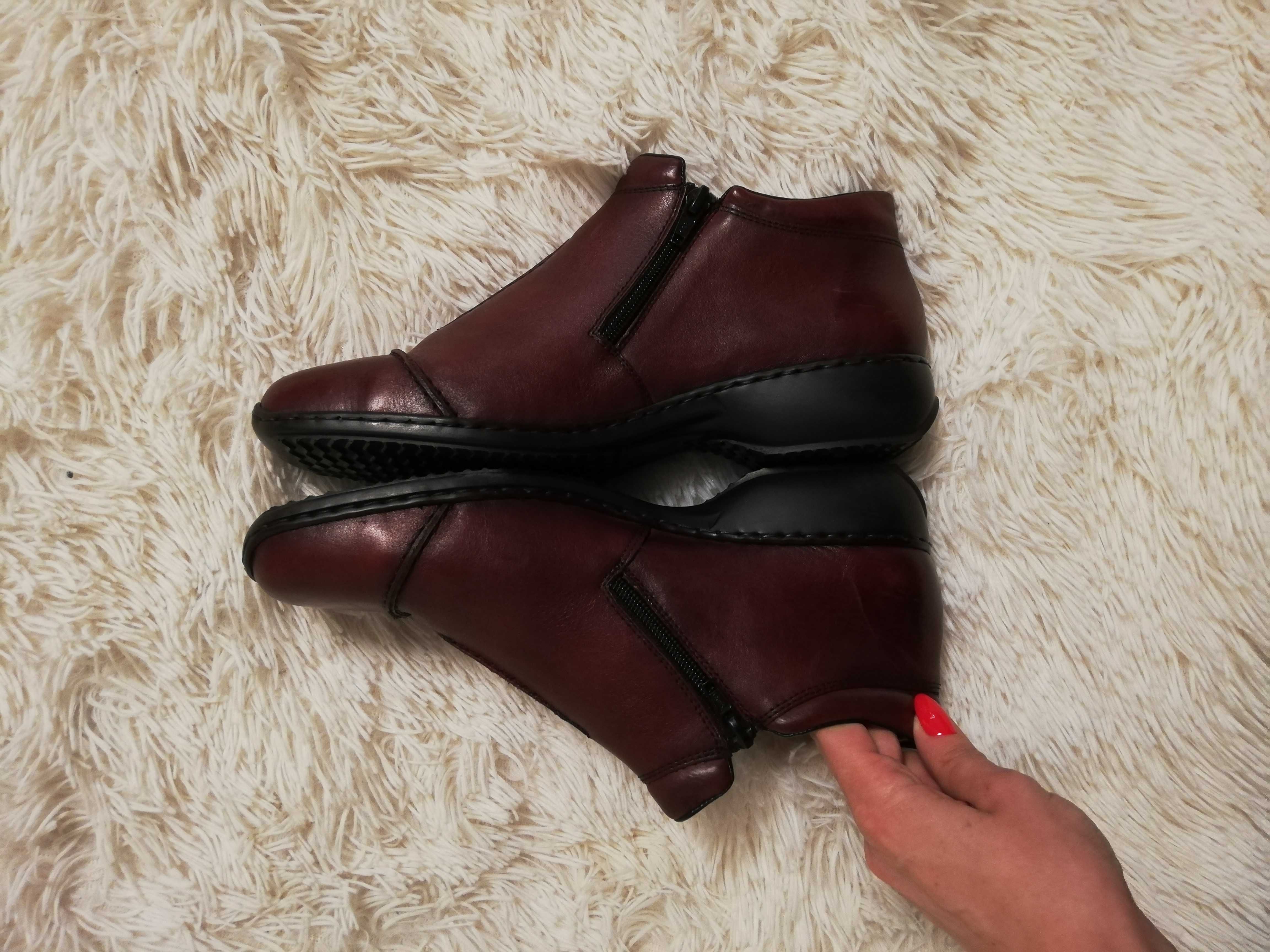 buty rieker 42 botki rieker 42 brąz nowe