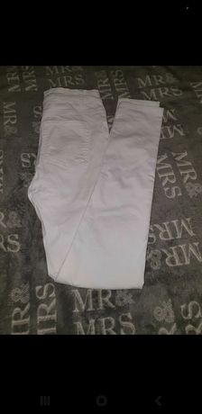 Spodnie białe rurki