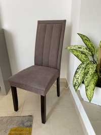 Cadeira cinza estofada/forrada para sala/escritório/quarto