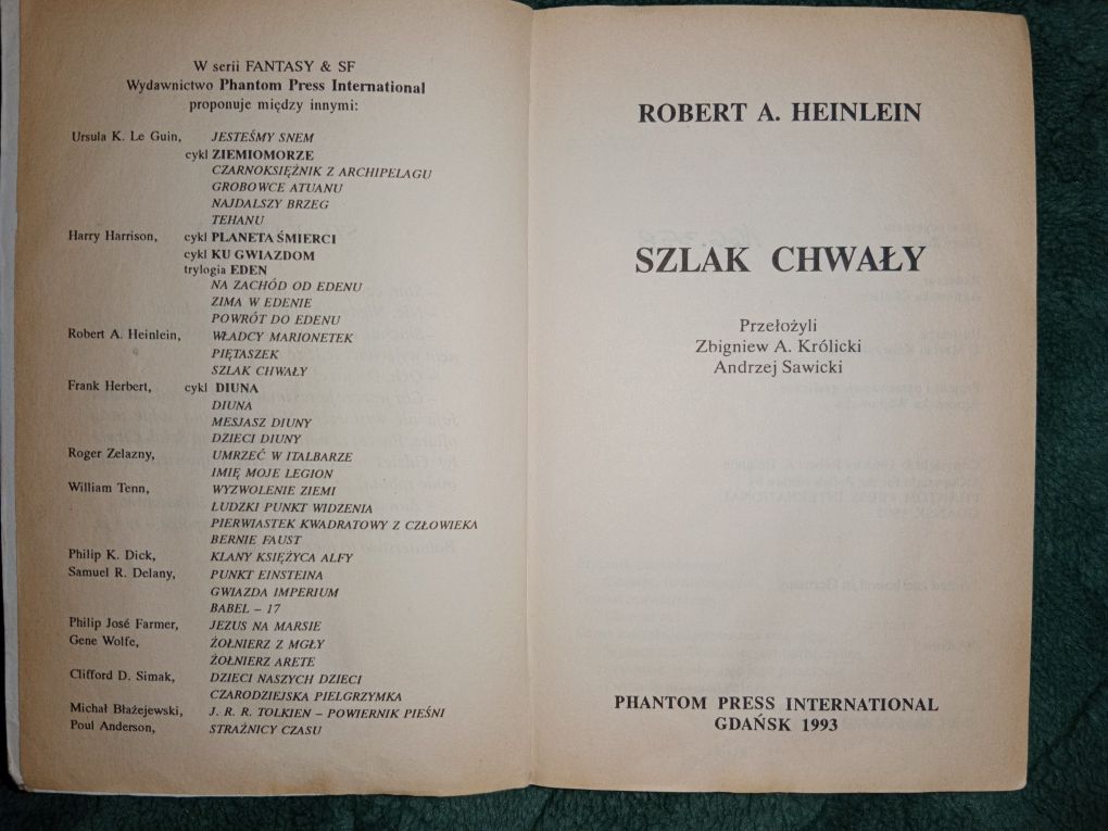 Szlak chwały. Robert A. Heinlein