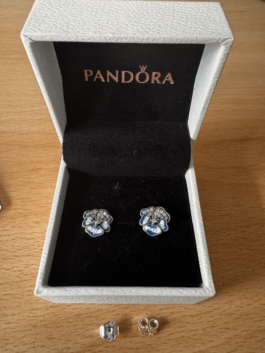 Kolczyki bratki pandora