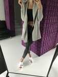 Gratis wys CUDNY sweter kardigan damski szary PAPARAZZI FASHION M L XL
