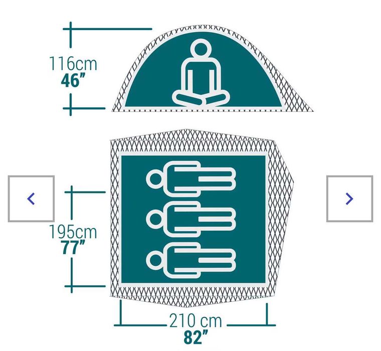 Namiot kempingowy Quechua MH100 Fresh & Black - dla 3 osób