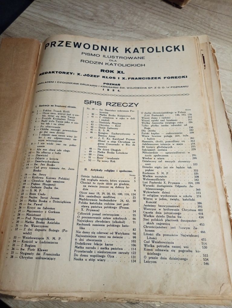 Stare gazety Tygodnik Przewodnik Katolicki z roku 1934