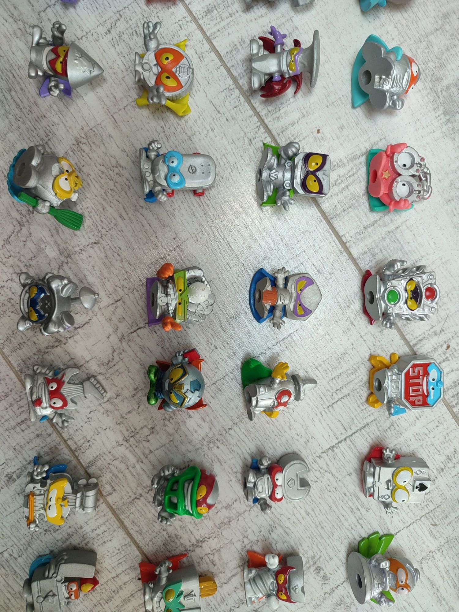Ogromny zestaw srebrnych figurek super zings things ultra rare unikat