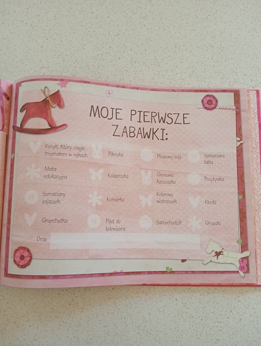 Album pamiątkowy na zdjęcia dla dziewczynki „Moje pierwsze lata. Dziew