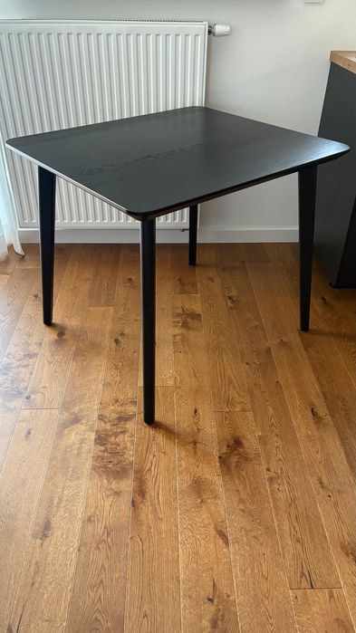 Stół Lisabo Ikea okleina jesionowa 88/78cm czarny