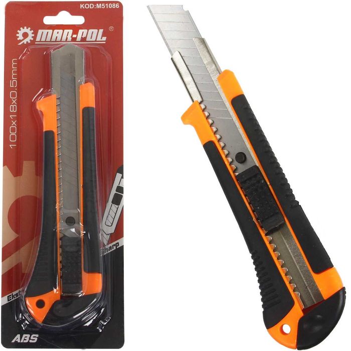 NÓŻ DO TAPET NOŻYK Ostrze Łamane 18MM Obudowa ABS