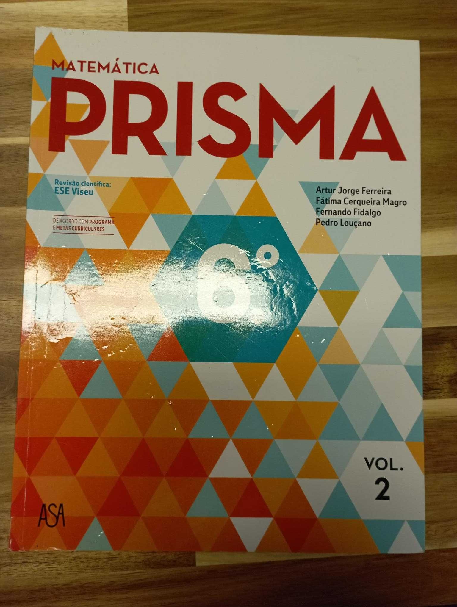 Manual de Matemática Prisma 6º ano (2volumes)