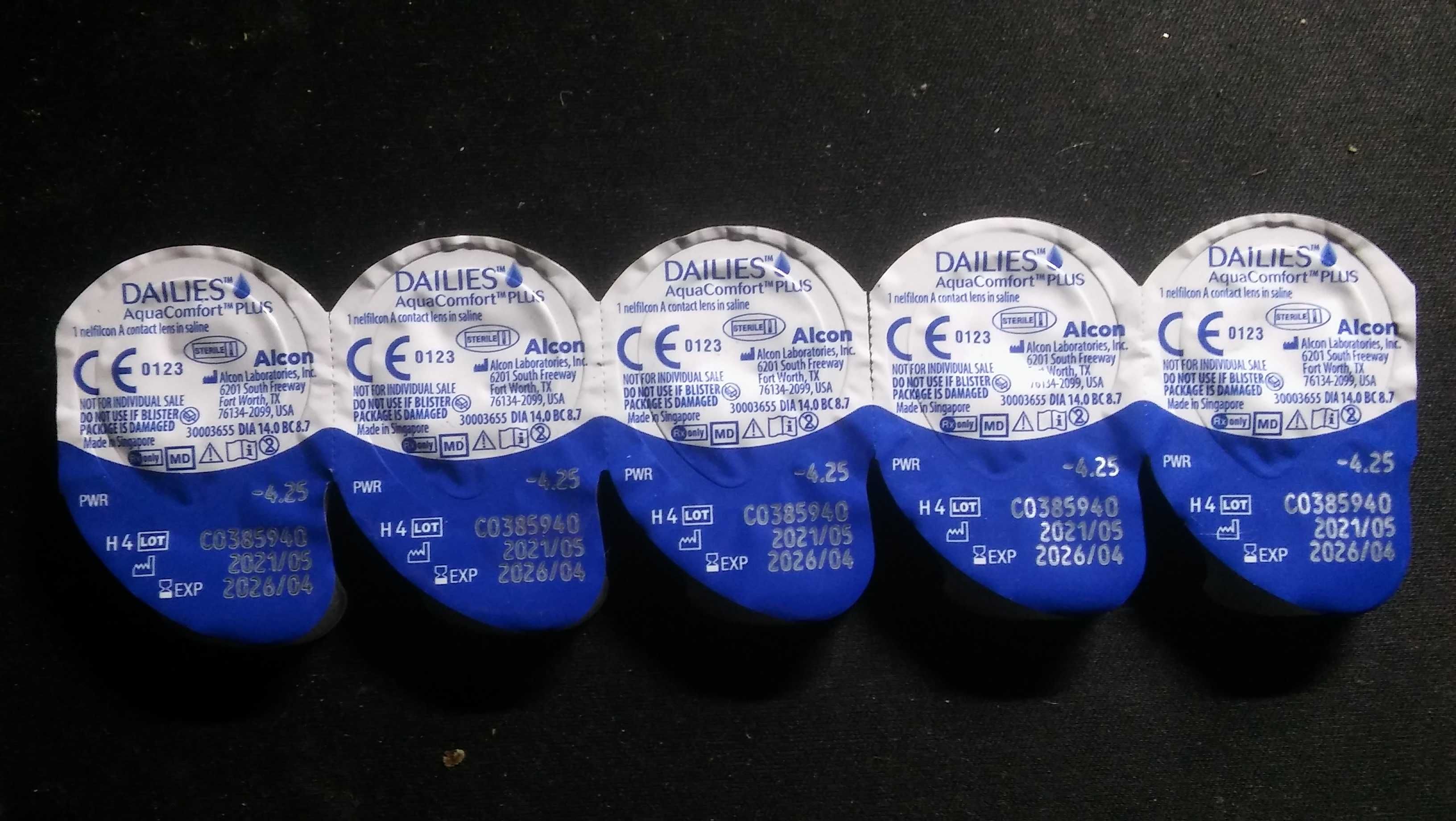 Soczewki jednodniowe DAILIES AquaComfort Plus (-4,25) 80 szt