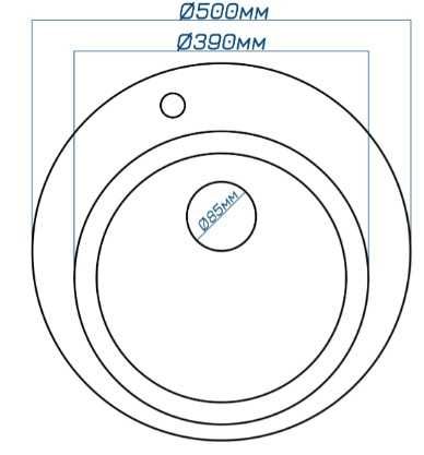 Мойка кухонная Украина 500х500мм