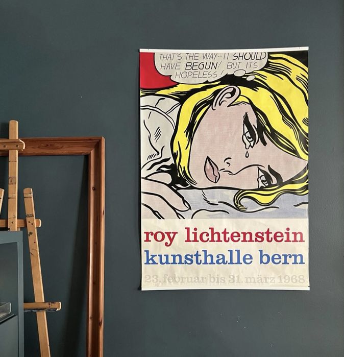 Poster original Roy Lichtenstein, Hopeless, 1968