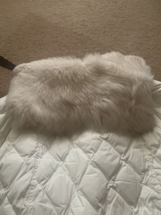 Куртка єврозима хутро колір білий