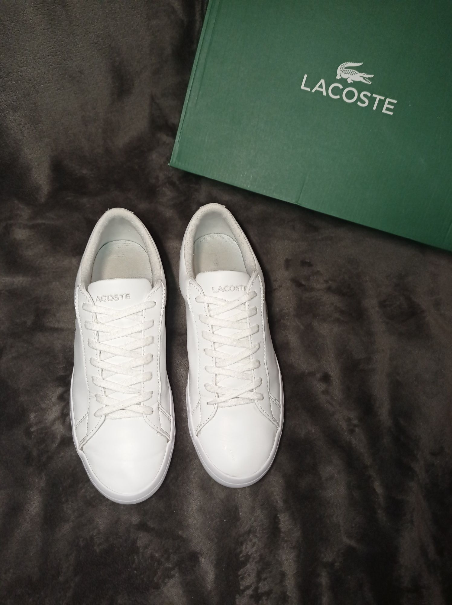 Buty Lacoste Lerond BL 1 rozmiar 42 ,5 skóra wkładka 27 cm białe 43