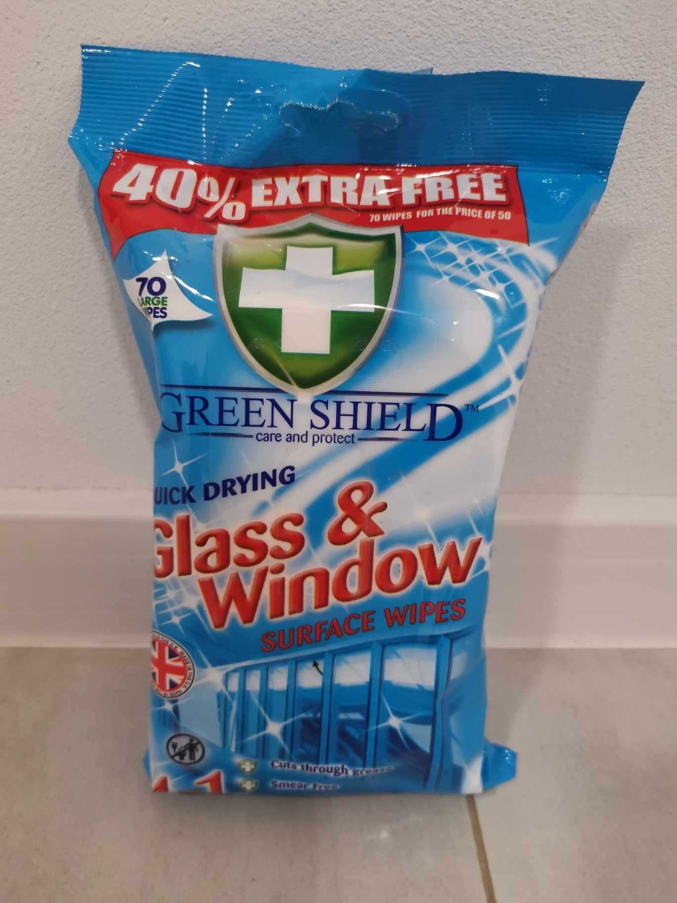 Chusteczki nawilżane Green Shield Bathroom Glass & Window Microwave