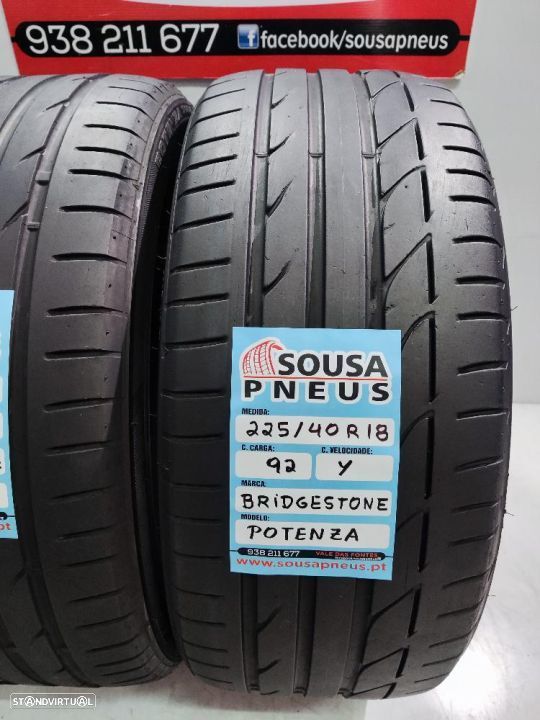 2 pneus semi novos 225-40r18 bridgestone - oferta dos portes 120 EUROS