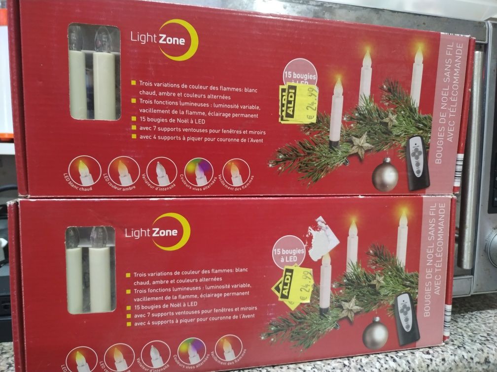 Leds cor de vela e RGB COM PILHAS  CUSTOU NO LIDL 24,99€