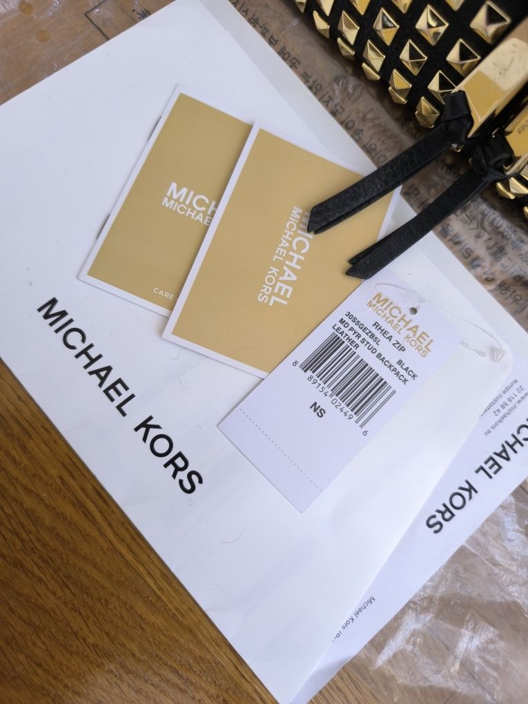 Michael Kors oryginalny plecak Rhea Zip z ćwiekami