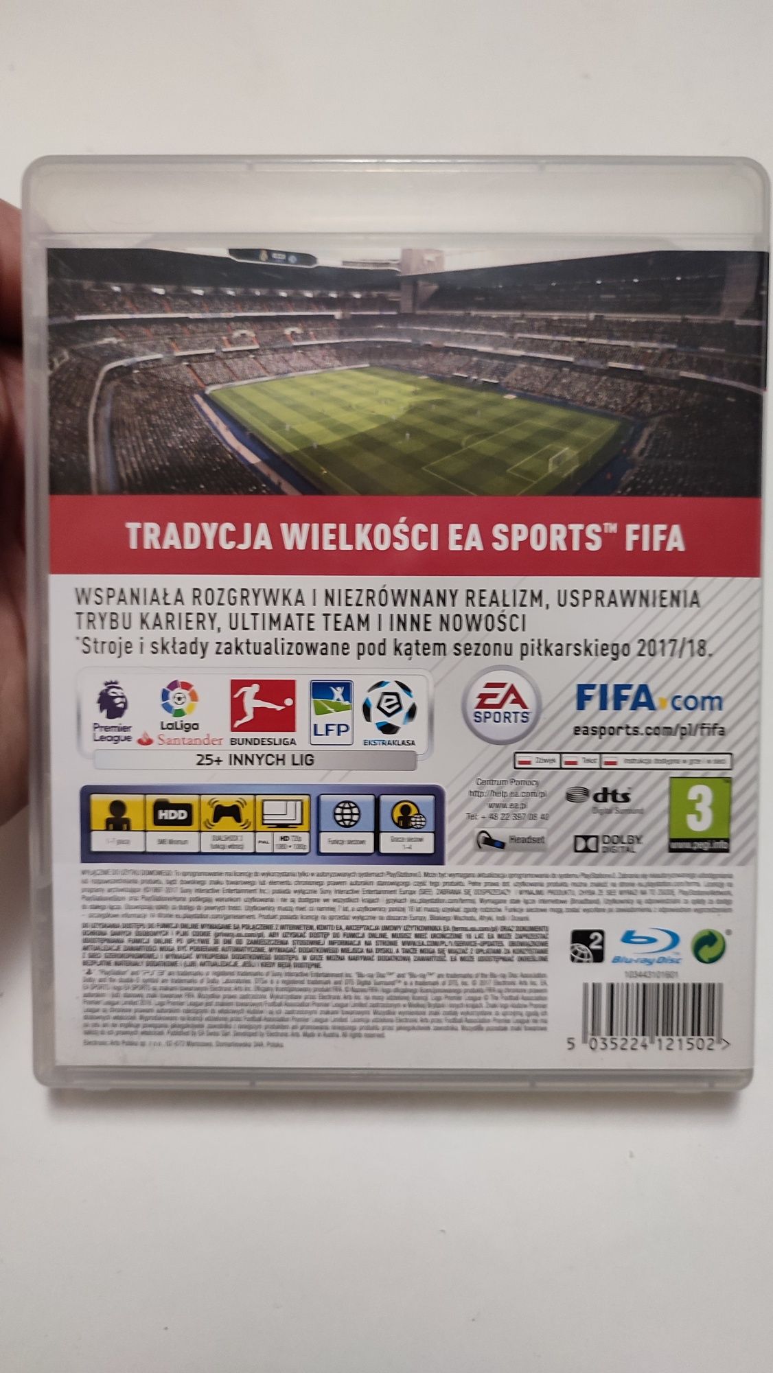 Gra FIFA 18 na PlayStation 3