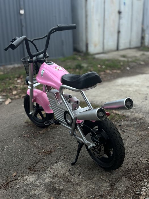 Дитячий електромотоцикл рожевий