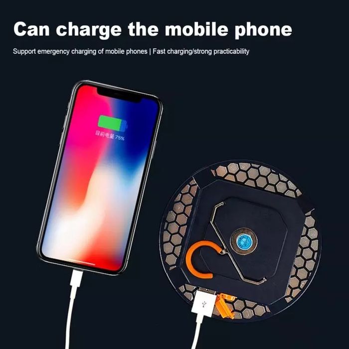 Яркий мощный фонарь лед-лампа павер-банк с юсб для кемпинга power-bank