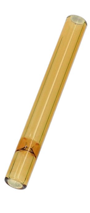 Przezroczysta Szklana Cygarniczka w Odcieniu Żółtym 10 cm