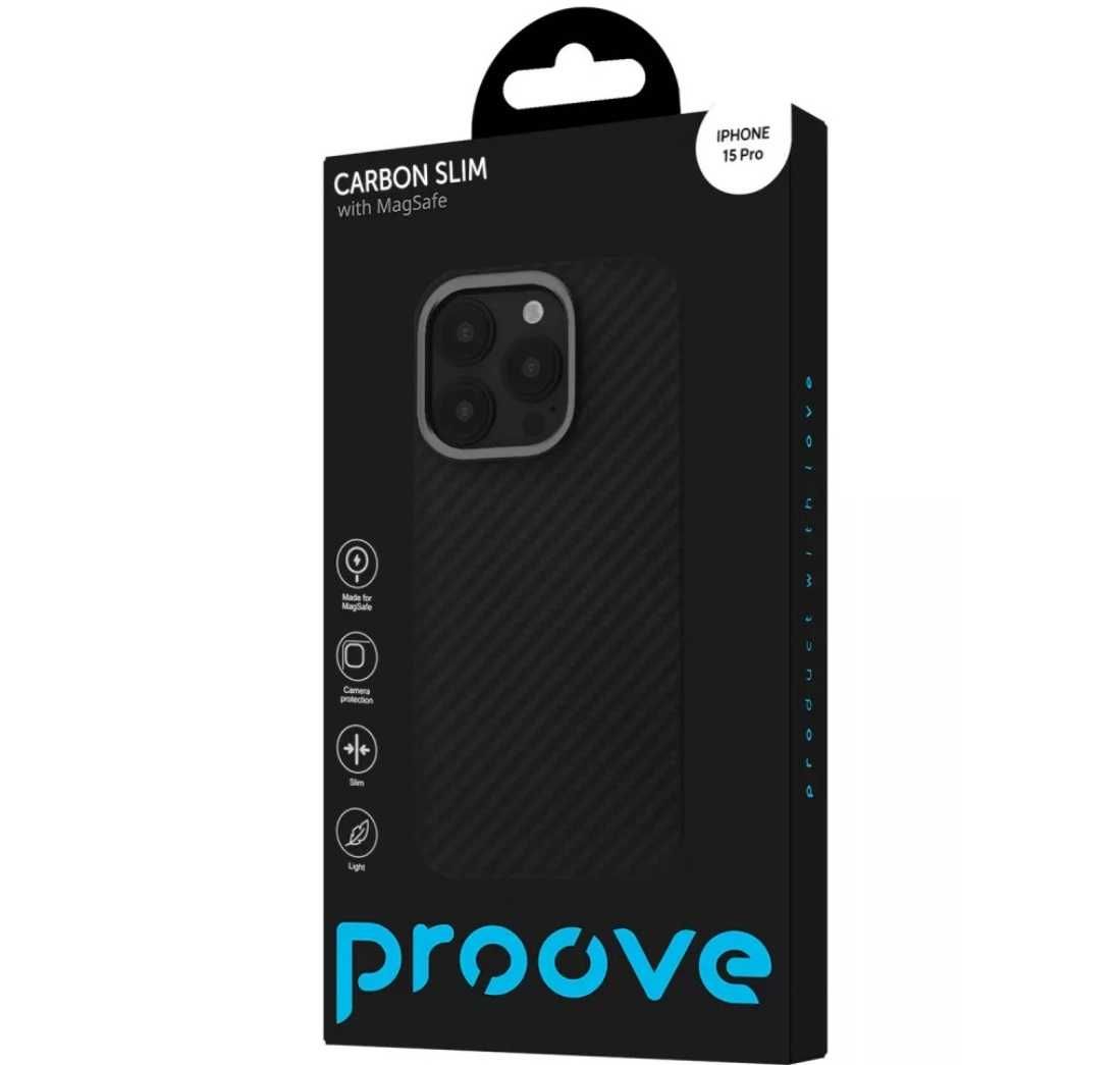 Карбоновый чехол Proove Carbon with MagSafe iPhone 15 Pro / Max