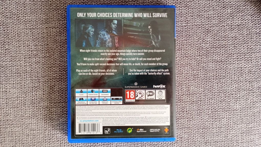 Gra Until Dawn na konsolę PlayStation 4 (PS4)