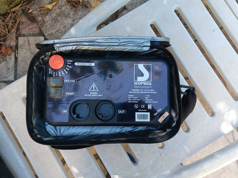 Bomba elétrica 12V  insuflar/desinflar