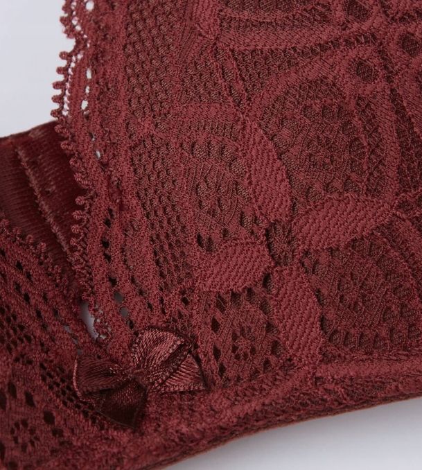 Intimissimi biustonosz Gioia super push up koronka 4B/85B bordowy