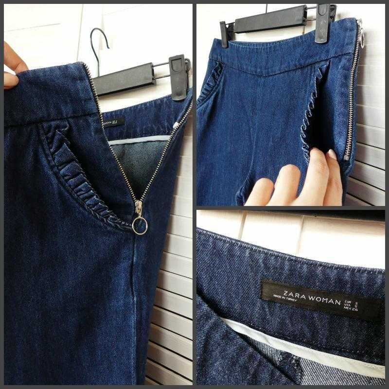 Джинсові кюлоти / укорочені джинси zara XS-S