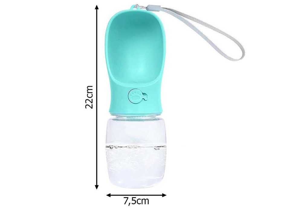 Butelka miska na wodę przenośna poidło psa na spacer turystyczna 380ml