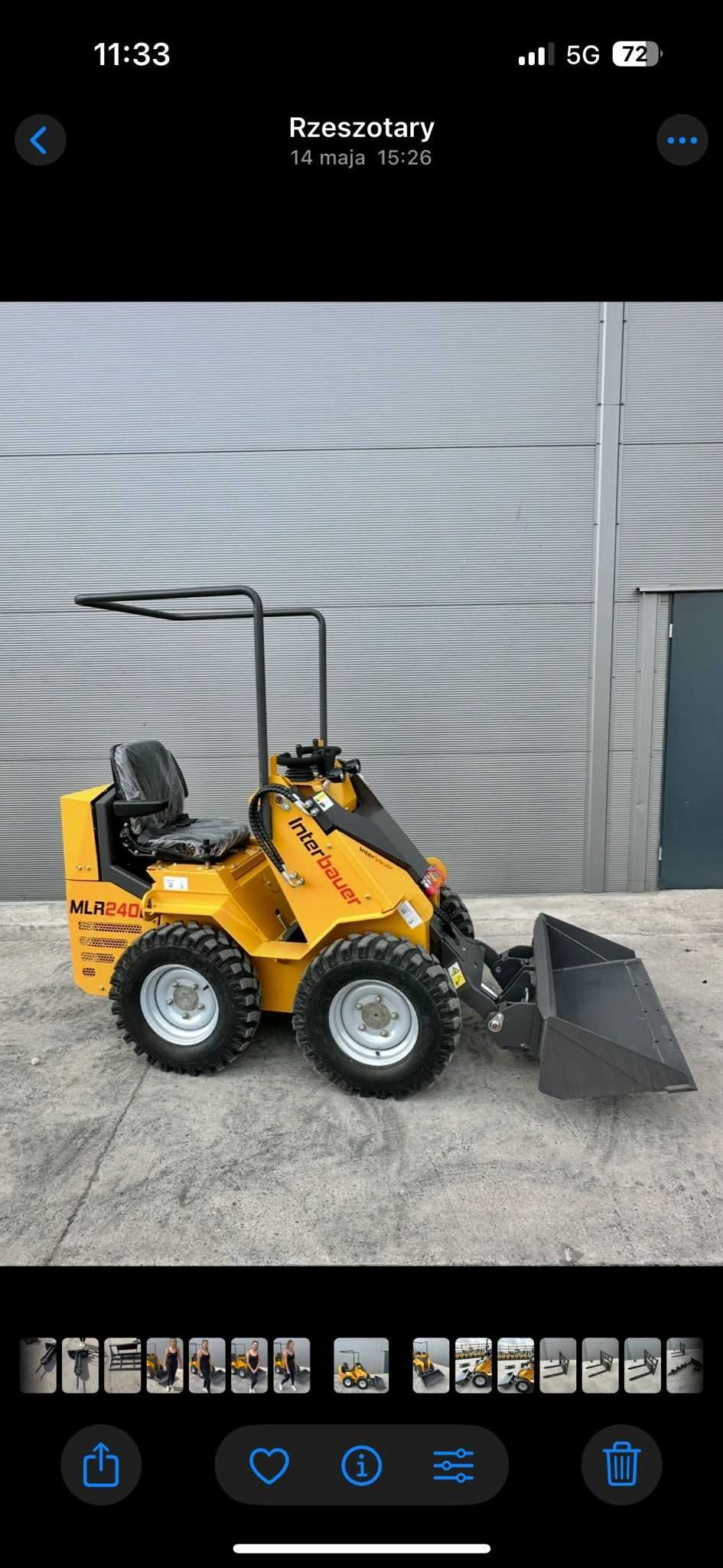 Miniładowarka Interbauer SKID STEER udźwig 350kg szer.101cm nie bobcat