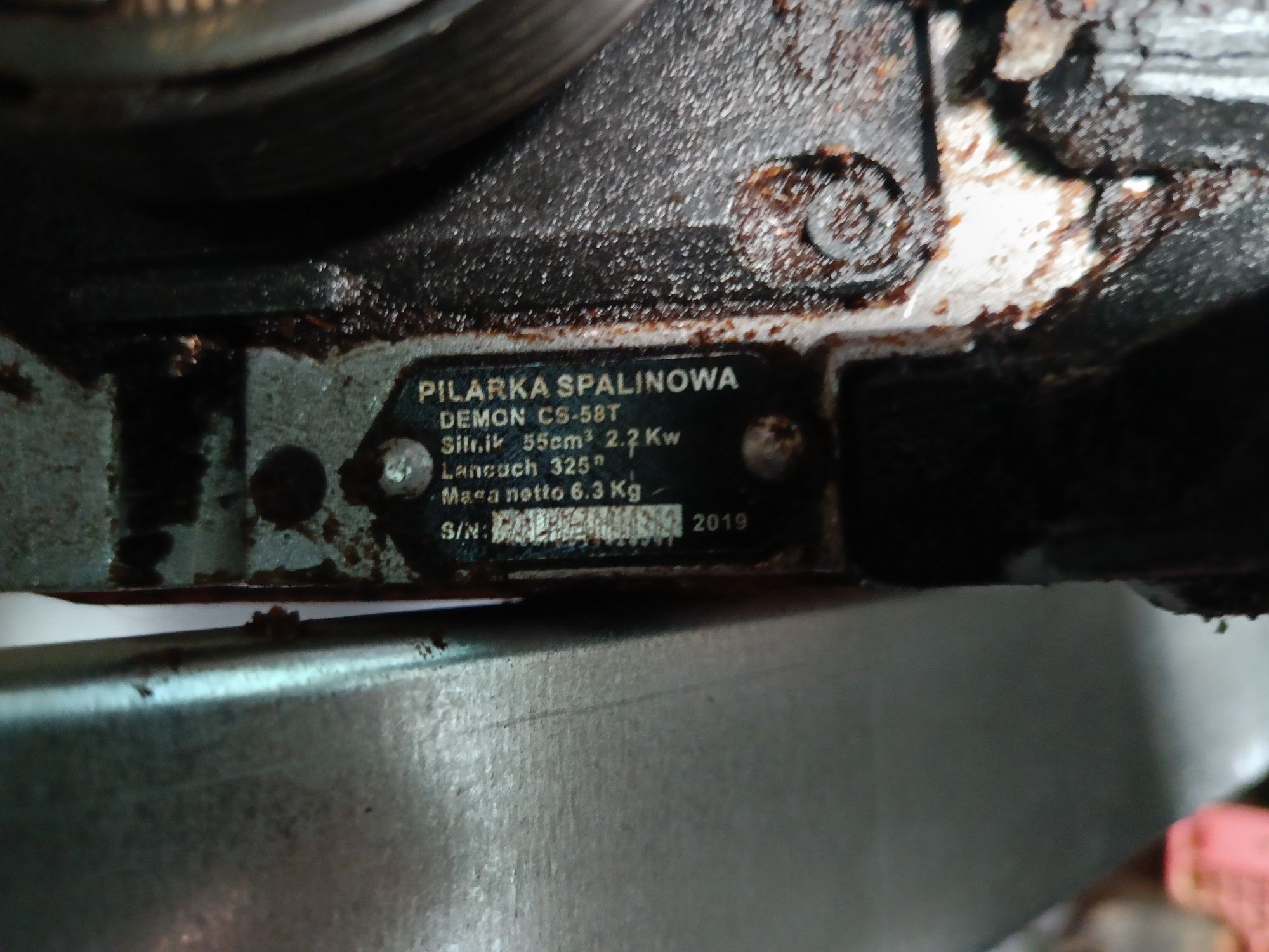 Piła spalinowa Demon CS-58T na części