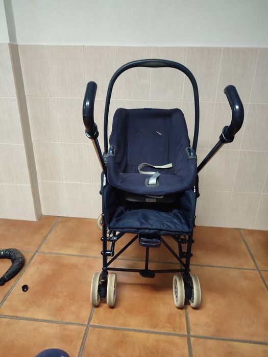 Trio para bebé-carro, ovo e alcofa