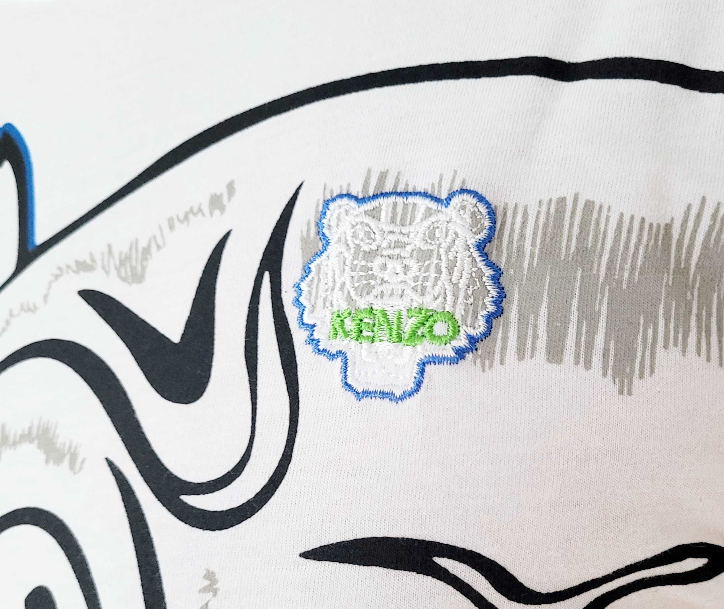 T-shirt Koszulka męska KENZO Paris Tygrys  biała