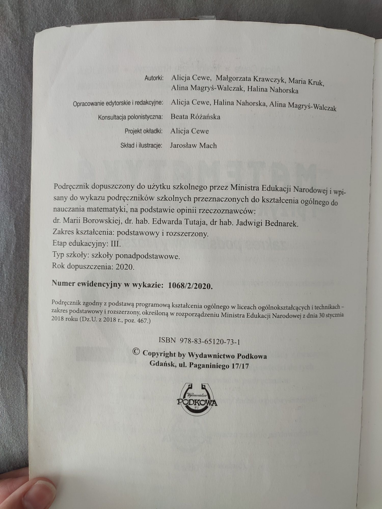 Matematyka i przykłady jej zastosowań 2 podręcznik matematyka