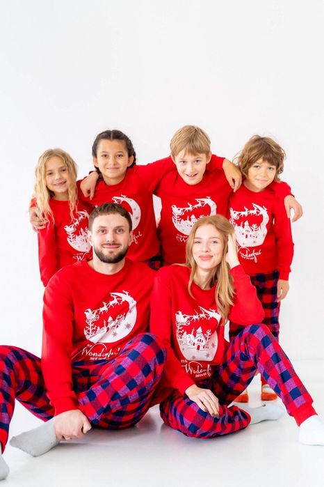 Новорічна  піжама, піжама фемелі лук, піжами Family look
