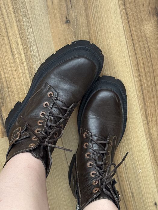 Чоботи демісезоні, шоколадного кольору