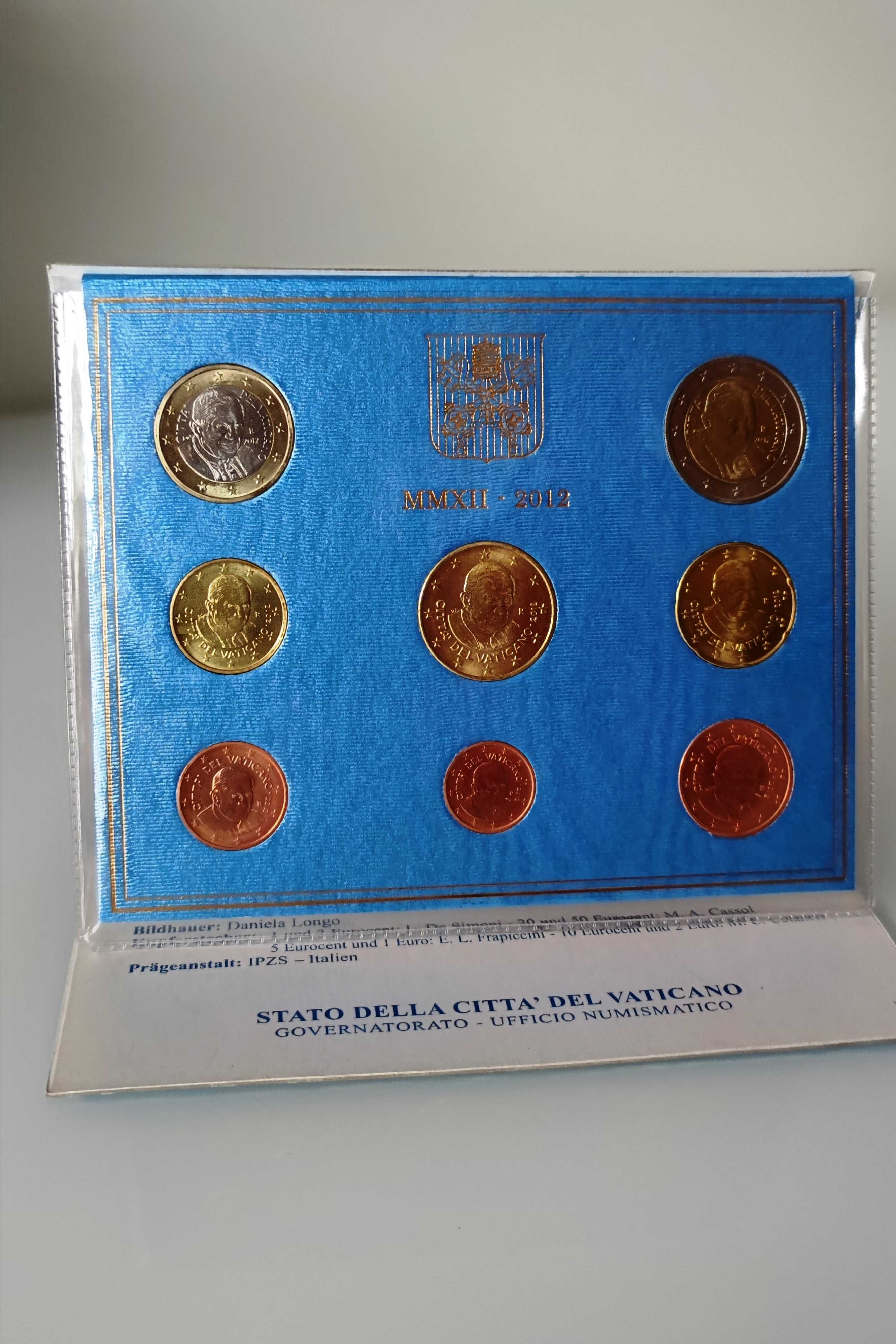 Serie de moedas euro do Vaticano - ano 2012 (FDC)