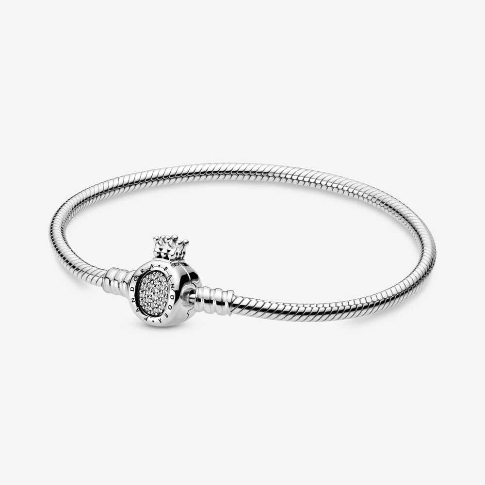 Klasyczna Bransoletka Srebrna Korona 18 cm do Pandora Charms APART