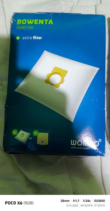 Worki do odkurzacza Rowenta RMB15K WORWO 8 szt.