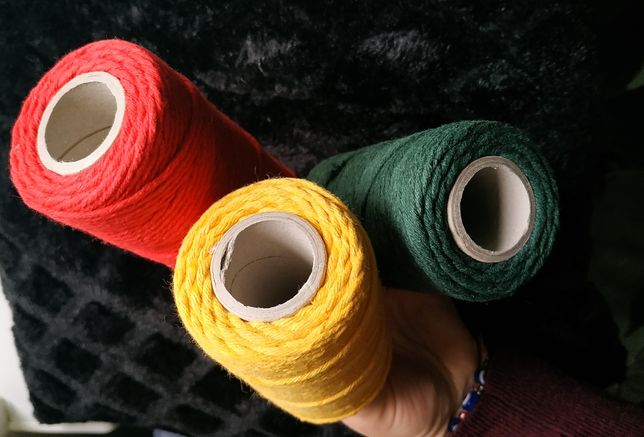 Zestaw nowych sznurków do prac handmade